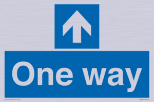 One way with up directional arrow